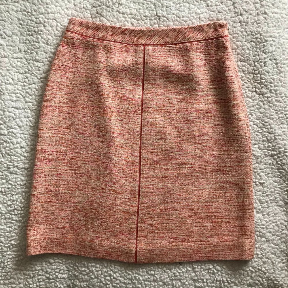 Ann Taylor Tweed Pink Pencil Skirt size 2P